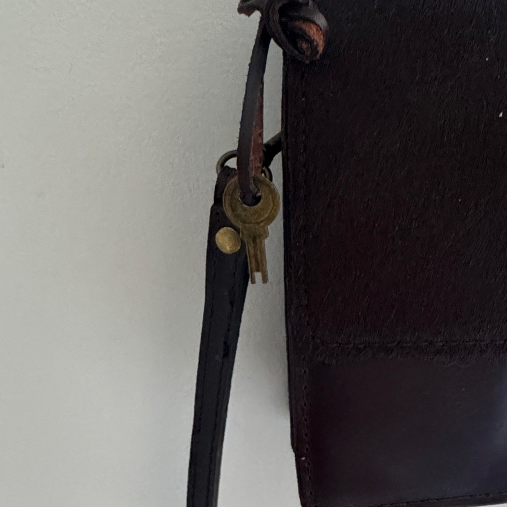 Women's Dark BrownLeather Crossbody Bag with Tassel Patricia Nash - Picture 4 of 6